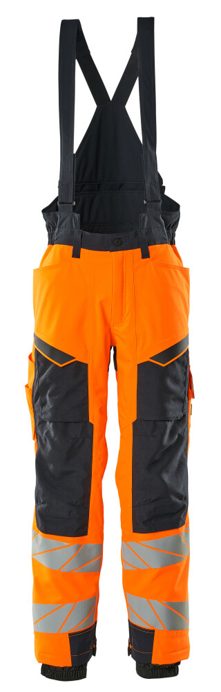 Mascot Winterhose mit Knietaschen, CLIWinterhose Größe XL, hi-vis orange/schwarzblau