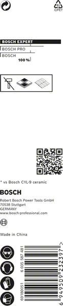 Bosch EXPERT HEX-9 HardCeramic Bohrer, 3 x 90 mm. Für Dreh- und Schlagbohrer