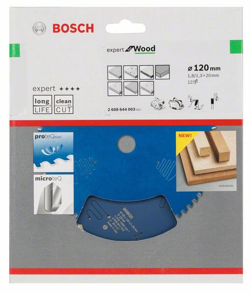 Bosch Kreissägeblatt Expert for Wood, 120 x 20 x 1,8 mm, 12